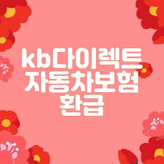 kb다이렉트 자동차보험 환급