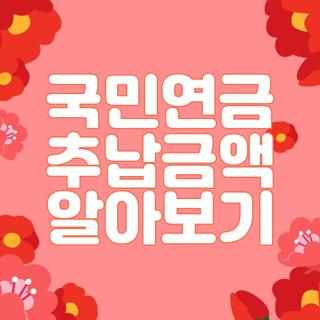 국민연금 추납금액 알아보기