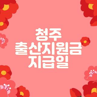 청주 출산지원금 지급일