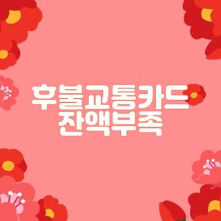 후불교통카드 잔액부족