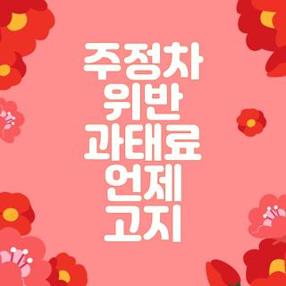 주정차 위반 과태료 언제 고지